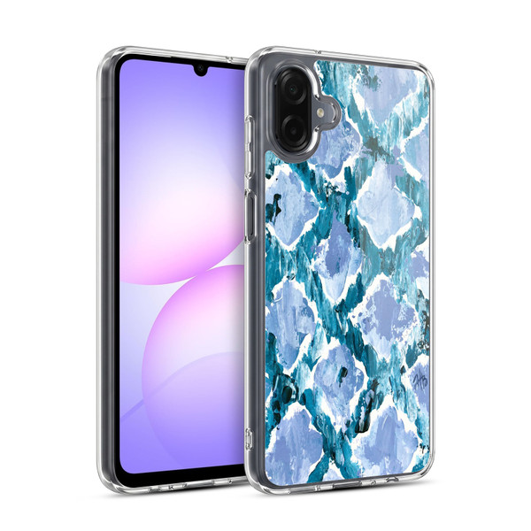 Haley Bush Pattern Painting Blue Diamond Soft Gel Case for Samsung Galaxy A07 4G