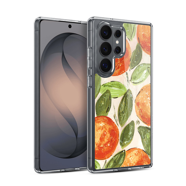 Haley Bush Pattern Painting Orange Splash Soft Gel Case for Samsung Galaxy S26 Ultra