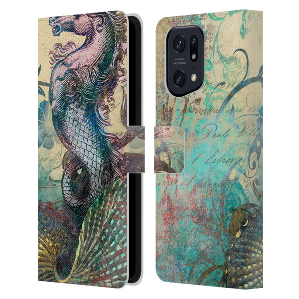 Aimee Stewart Fantasy The Seahorse Leather Book Wallet Case Cover For OPPO Find X5 Pro