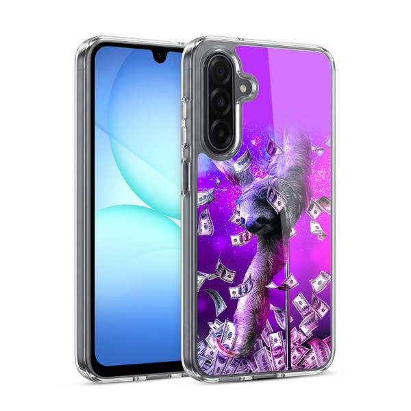 Random Galaxy Animals Dancing Strip Pole Sloth Soft Gel Case for Samsung Galaxy A17 4G / 5G