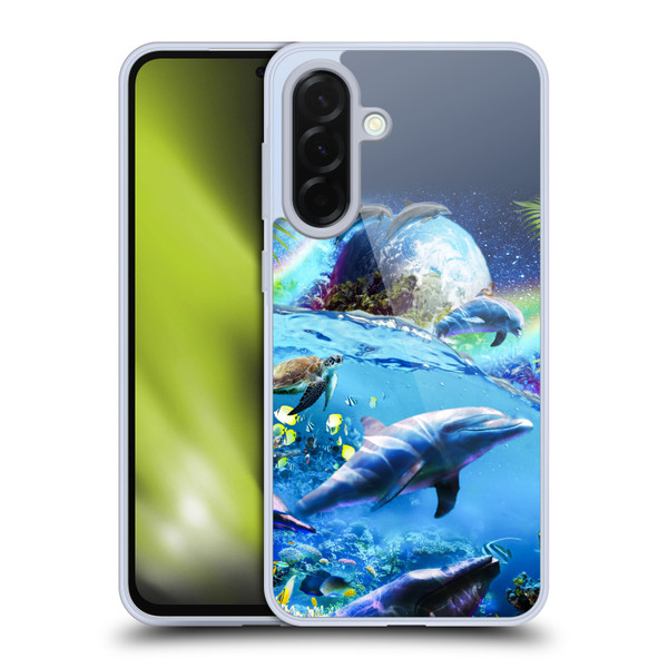 Random Galaxy Animals Galaxy Dolphins Soft Gel Case for Samsung Galaxy A36 5G