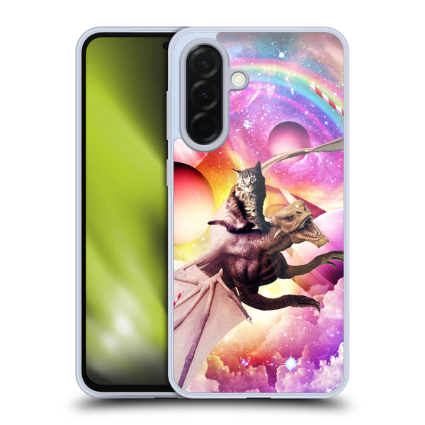 Random Galaxy Mixed Designs Space Dragon & Cat Soft Gel Case for Samsung Galaxy A36 5G