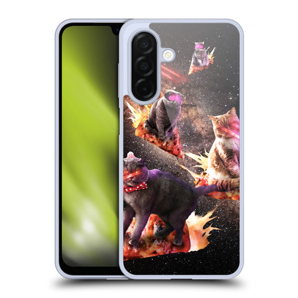 Random Galaxy Space Cat Fire Pizza Soft Gel Case for Samsung Galaxy A26 5G