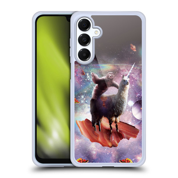 Random Galaxy Space Llama Outer Space Sloth & Bacons Soft Gel Case for Samsung Galaxy A16 5G & MagSafe