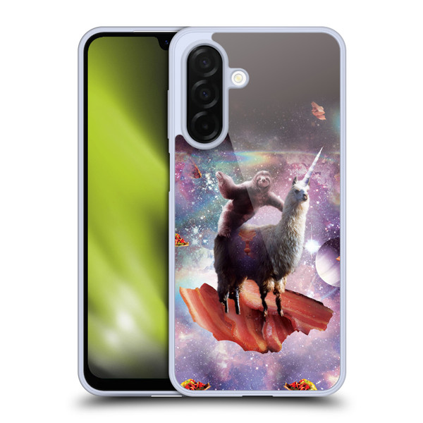 Random Galaxy Space Llama Outer Space Sloth & Bacons Soft Gel Case for Samsung Galaxy A26 5G