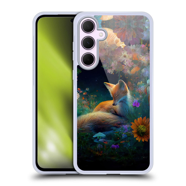 JK Stewart Art Fox Soft Gel Case for Samsung Galaxy A35 5G