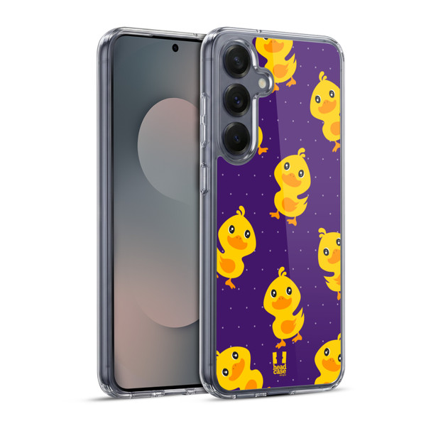 Head Case Designs Kawaii Duck Pattern Soft Gel Case for Samsung Galaxy S25+ & MagSafe