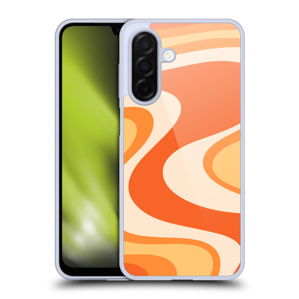 Kierkegaard Design Studio Retro Abstract Patterns Tangerine Wave Machine Soft Gel Case for Samsung Galaxy A26 5G