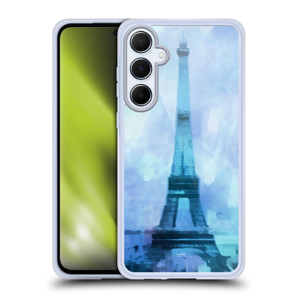 LebensArt Pastels Blue Soft Gel Case for Samsung Galaxy A55 5G