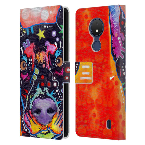 Dean Russo Dogs 3 Doberman Leather Book Wallet Case Cover For Nokia C21