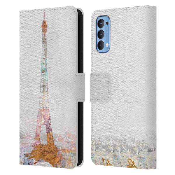 Aimee Stewart Landscapes Paris Color Splash Leather Book Wallet Case Cover For OPPO Reno 4 5G