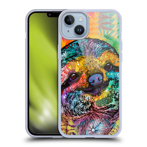 Dean Russo Wildlife 3 Sloth Soft Gel Case for Apple iPhone 14 Plus
