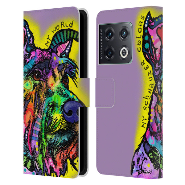 Dean Russo Dogs 3 My Schnauzer Leather Book Wallet Case Cover For OnePlus 10 Pro