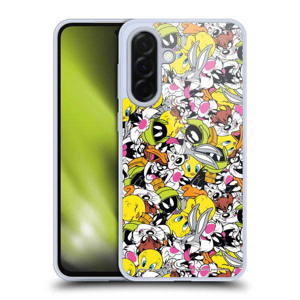 Looney Tunes Patterns Group Soft Gel Case for Samsung Galaxy A36 5G