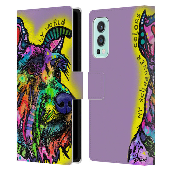 Dean Russo Dogs 3 My Schnauzer Leather Book Wallet Case Cover For OnePlus Nord 2 5G