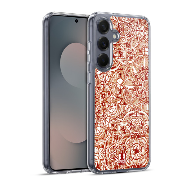 Head Case Designs Mandala Doodles Pattern Soft Gel Case for Samsung Galaxy S25+ & MagSafe