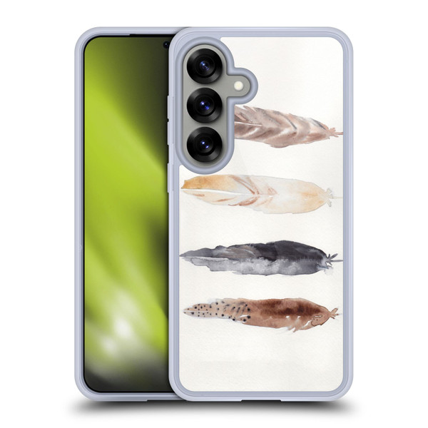 Mai Autumn Feathers Pattern Soft Gel Case for Samsung Galaxy S25 & MagSafe