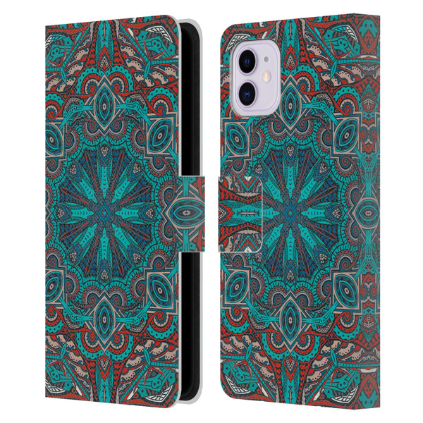 Aimee Stewart Mandala Moroccan Sea Leather Book Wallet Case Cover For Apple iPhone 11