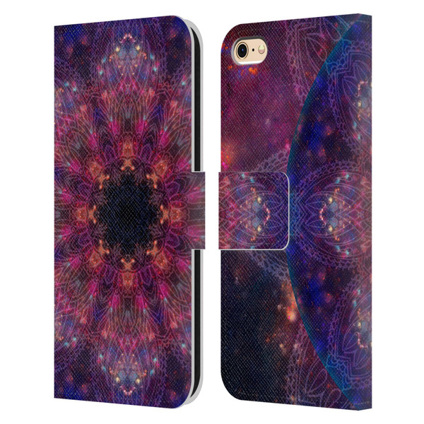 Aimee Stewart Mandala Galactic 2 Leather Book Wallet Case Cover For Apple iPhone 6 / iPhone 6s