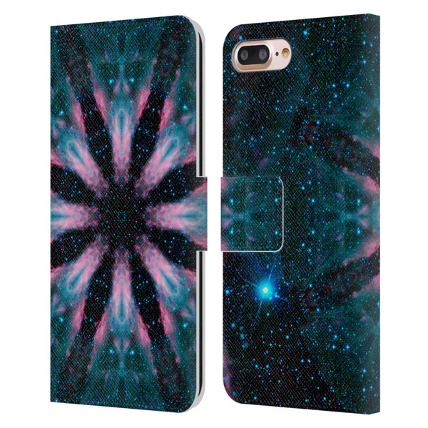 Aimee Stewart Mandala Galactic Leather Book Wallet Case Cover For Apple iPhone 7 Plus / iPhone 8 Plus