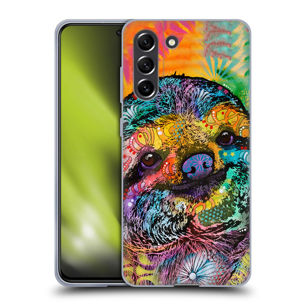 Dean Russo Wildlife 3 Sloth Soft Gel Case for Samsung Galaxy S21 FE 5G