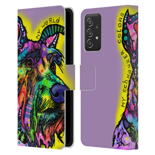 Dean Russo Dogs 3 My Schnauzer Leather Book Wallet Case Cover For Samsung Galaxy A53 5G (2022)