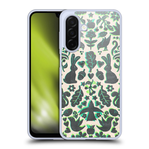 Micklyn Le Feuvre Animals Two Rabbits Folk Art Pattern Soft Gel Case for Samsung Galaxy A26 5G