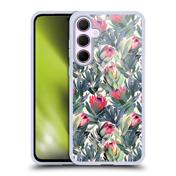 Micklyn Le Feuvre Florals Painted Protea Soft Gel Case for Samsung Galaxy A35 5G