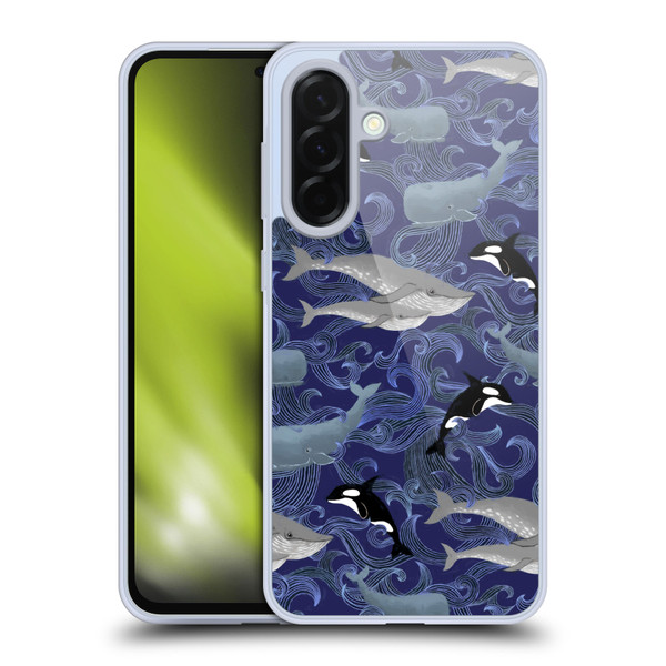 Micklyn Le Feuvre Patterns Giants in Purple Soft Gel Case for Samsung Galaxy A36 5G