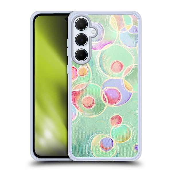 Micklyn Le Feuvre Patterns Iridescent Bubbles Soft Gel Case for Samsung Galaxy A55 5G