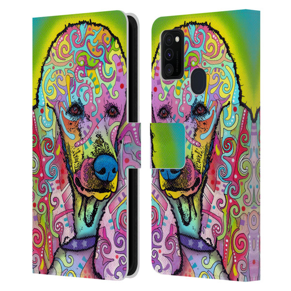 Dean Russo Dogs 3 Poodle Leather Book Wallet Case Cover For Samsung Galaxy M30s (2019)/M21 (2020)