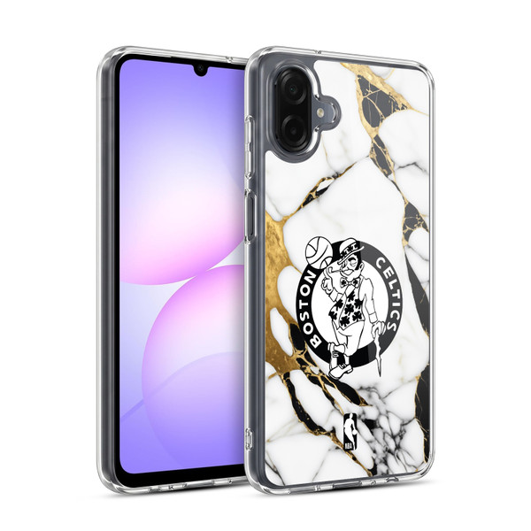 NBA Boston Celtics White Marble Soft Gel Case for Samsung Galaxy A07 5G