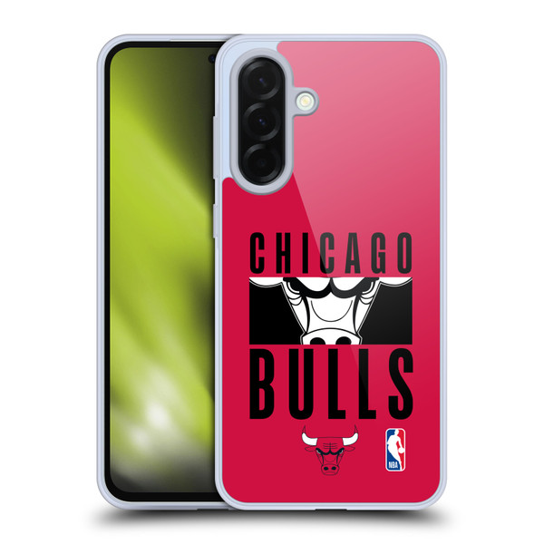 NBA Chicago Bulls Typography Soft Gel Case for Samsung Galaxy A36 5G