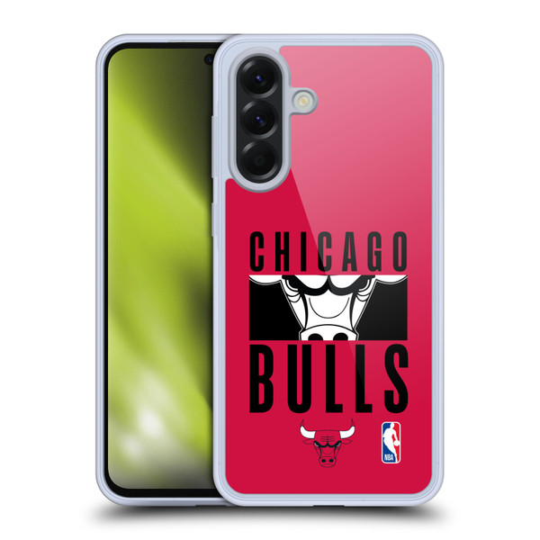NBA Chicago Bulls Typography Soft Gel Case for Samsung Galaxy A56 5G