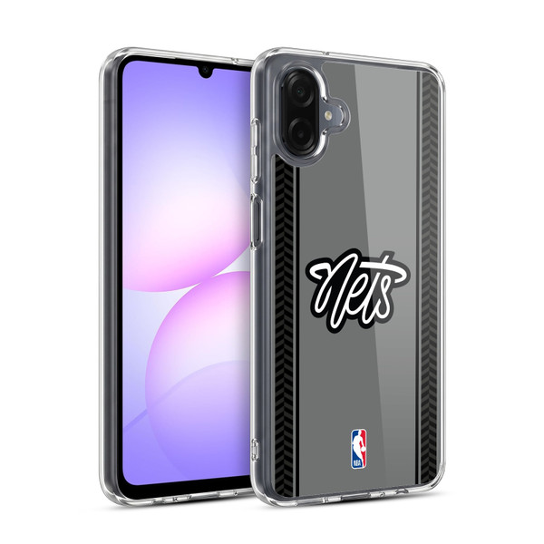 NBA Brooklyn Nets Logo Gray Design Soft Gel Case for Samsung Galaxy A07 5G