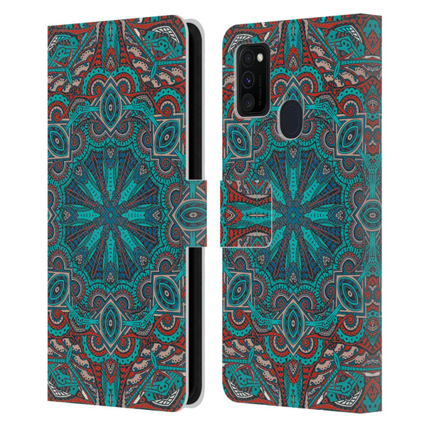 Aimee Stewart Mandala Moroccan Sea Leather Book Wallet Case Cover For Samsung Galaxy M30s (2019)/M21 (2020)