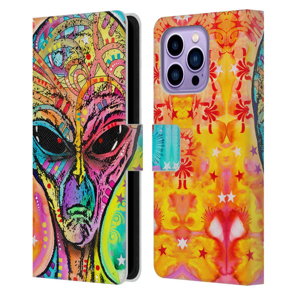 Dean Russo Pop Culture Alien Leather Book Wallet Case Cover For Apple iPhone 14 Pro Max