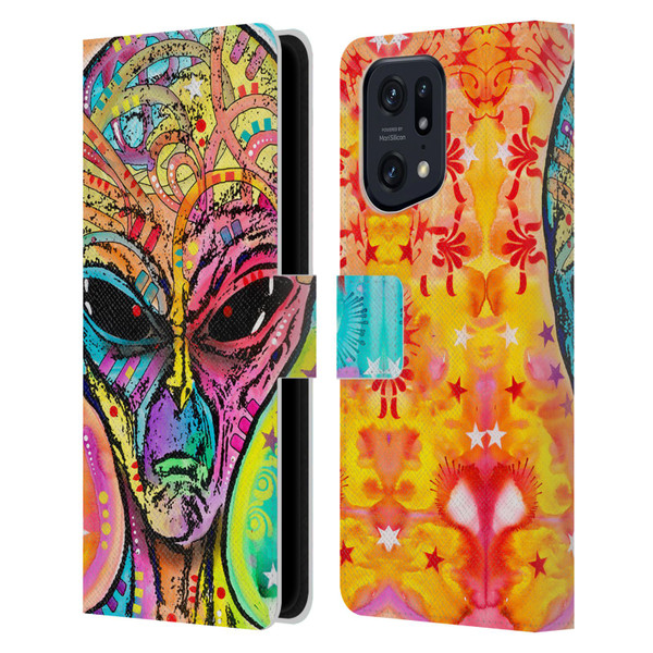 Dean Russo Pop Culture Alien Leather Book Wallet Case Cover For OPPO Find X5 Pro