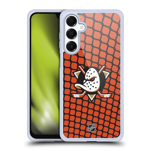 NHL Anaheim Ducks Net Pattern Soft Gel Case for Samsung Galaxy A16 5G & MagSafe