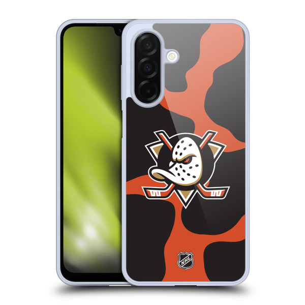 NHL Anaheim Ducks Cow Pattern Soft Gel Case for Samsung Galaxy A26 5G