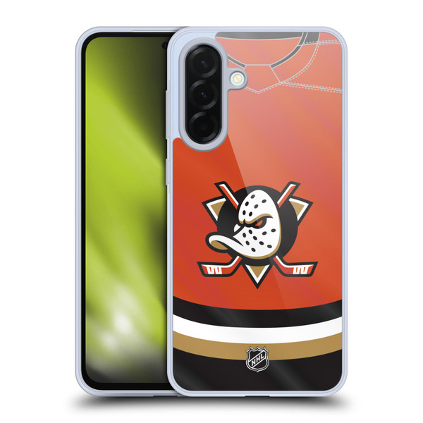 NHL Anaheim Ducks Jersey Soft Gel Case for Samsung Galaxy A36 5G