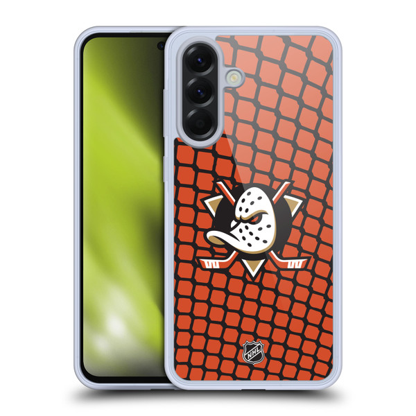 NHL Anaheim Ducks Net Pattern Soft Gel Case for Samsung Galaxy A56 5G