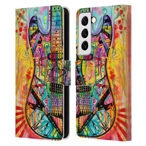 Dean Russo Pop Culture Guitar Leather Book Wallet Case Cover For Samsung Galaxy S22 5G