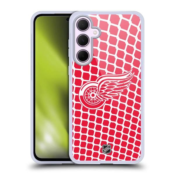 NHL Detroit Red Wings Net Pattern Soft Gel Case for Samsung Galaxy A35 5G