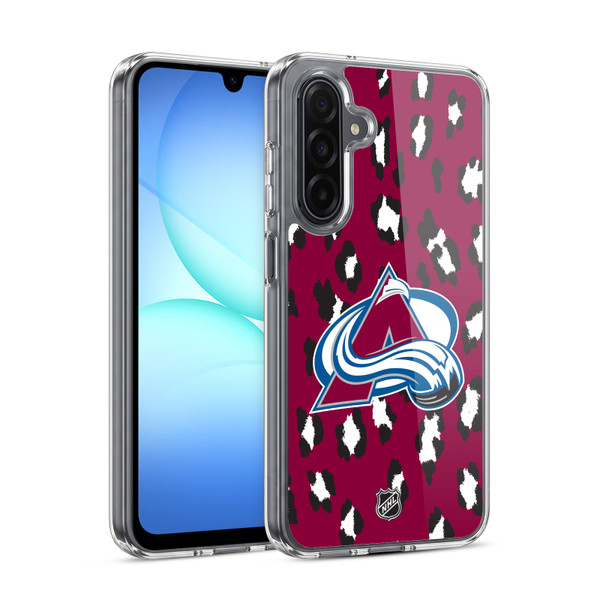 NHL Colorado Avalanche Leopard Pattern Soft Gel Case for Samsung Galaxy A17 4G / 5G