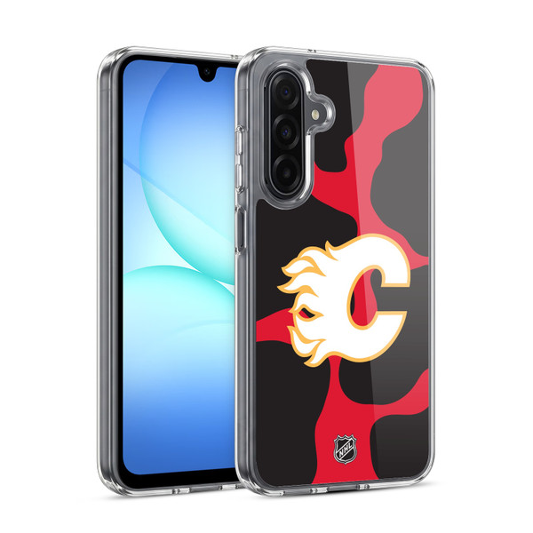 NHL Calgary Flames Cow Pattern Soft Gel Case for Samsung Galaxy A17 4G / 5G