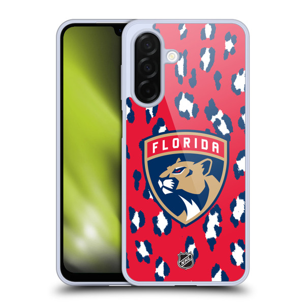 NHL Florida Panthers Leopard Pattern Soft Gel Case for Samsung Galaxy A26 5G