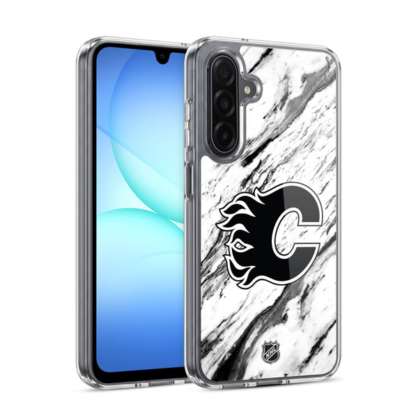 NHL Calgary Flames Marble Soft Gel Case for Samsung Galaxy A17 4G / 5G