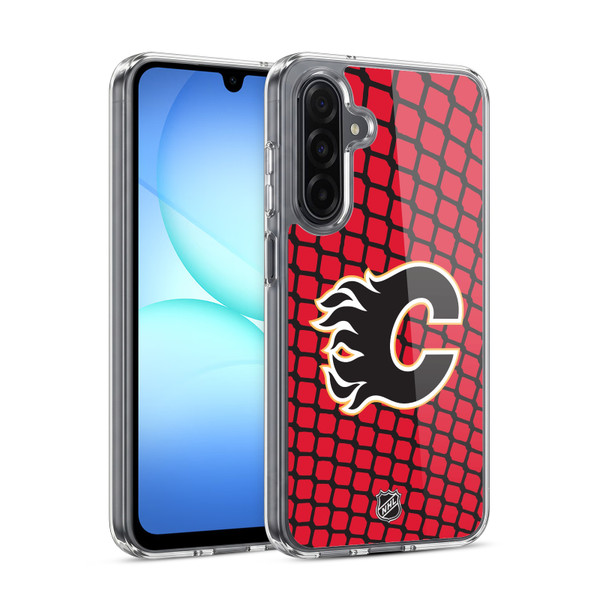 NHL Calgary Flames Net Pattern Soft Gel Case for Samsung Galaxy A17 4G / 5G
