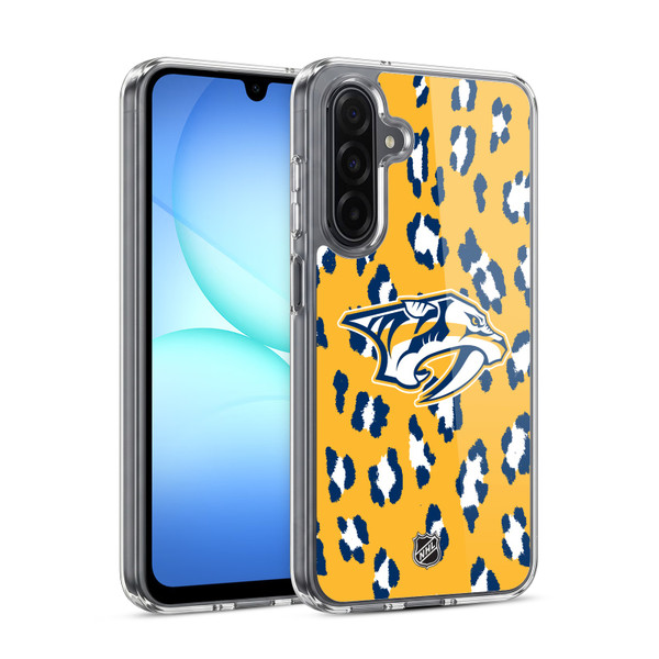 NHL Nashville Predators Leopard Pattern Soft Gel Case for Samsung Galaxy A17 4G / 5G